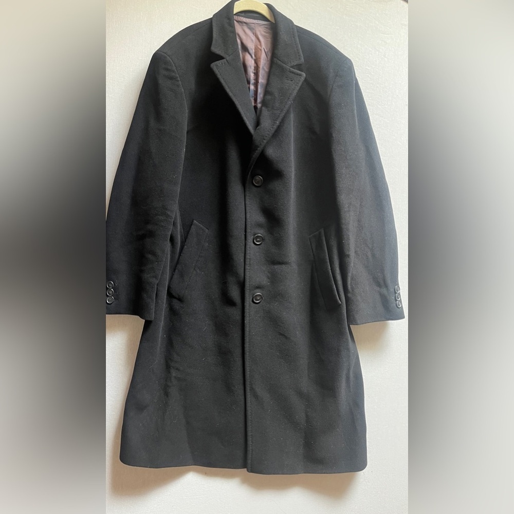 Hugo Boss Morgan Wool Cashmere Trench Coat Sz 52